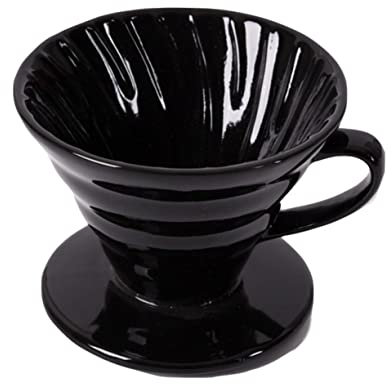 PartyKindom 1Stk Cold Brew Dripper Handsieb schwarzer Kaffeetropfer Kegelkaffeefilter Kaffeefiltertasse aus Keramik Kaffeefilter aus Keramik Kaffeesieb aus Keramik matt Filterschale Gerät