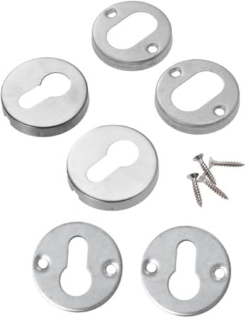 BESTonZON Edelstahl Türschlossabdeckung Abnehmbare Schlüssellochblende Mit Bürstentextur Rostbeständiger Schutz Für Türschloss Inklusive Schrauben Silber
