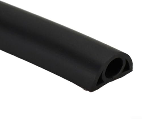 YUANGANG Heavy Duty Floor Cable Protection Cover Floor Cable Cover Rubber Trunking Soft Rubber Trunking Flame Retardant Protector(D20-black)
