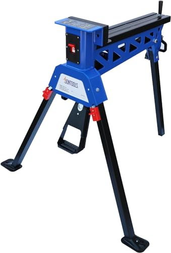 SOONTOOLS Mobiler Spannbock 1000 kg Klemmkraft 250 kg Traglast | Klappbare Werkbank Mobile Werkbank Mit Fußpedal, Faltbarer Werk- Und Spanntisch Für Holz Und Metall