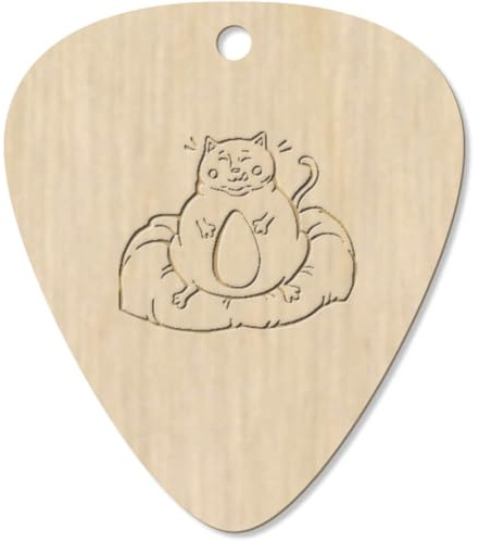Azeeda 7 x 'Fette Katze auf Kissen' Plektrum/Picks (GP00031758)
