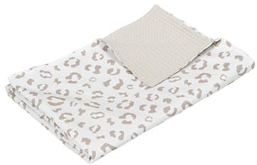 ULLENBOOM Babydecke 70x100 cm, Leo (Made in EU) - Aus Baumwolle & flauschigem Fleece (OEKO-TEX Standard), Baby Decke Neugeborenen, ideal als Kinderwagendecke oder Kuscheldecke