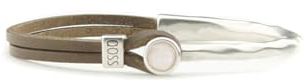 QOSS Armband COCO taupe Stein creme Größe M