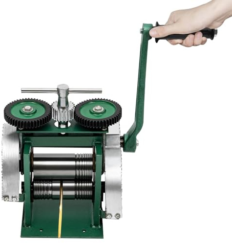 3 in 1 Mill Handwalzwerk Maschine Rolling Square Handbetriebene Gold Silber schmuck Pressmaschine Kombinationswalzwerk Manueller Walzwerk Schmuckwalzwerk Einstellbare Goldschmied Schmuck Werkzeug