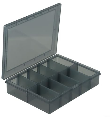 Boîte de rangement en plastique pour pièces à outils - Boîte à vis pour composants électroniques - Boîte élégante et portable en plastique pour petits outils (A)