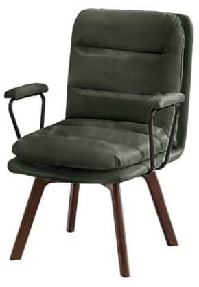 CYQQRDZSW Sedia Scrivania in Pelle PU, Sedia Ufficio Ergonomica, Sedia for Computer, Sedie da Gaming Girevole a 360 Gradi, Office Chair, Poltrona Adatta for Piccoli Spazi di Studio in Casa(Green)