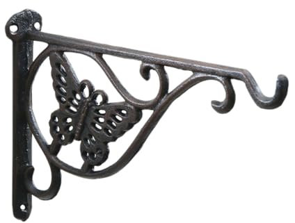Wandhalterung Schmetterling Haken 25x16,5 Blumenampel Halter Wandhaken Gusseisen
