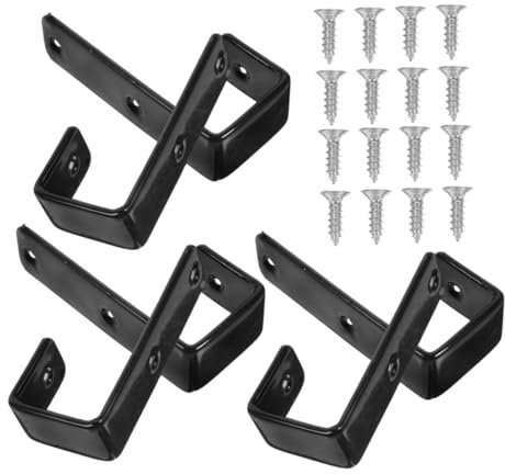COSMEVIVI 6pcs Rubber Coated Hook Bunk Bed Ladder Hook Metal Ladder Bracket for Bedroom Bed Holder