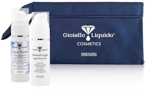 Gesichtsset für unterwegs: Nachtcreme für das Gesicht 30 ml + Reinigungsmilch 30 ml + wasserdichte Tasche als Geschenk – Anti-Akne, spendet Feuchtigkeit, polstert und wirkt Falten entgegen der