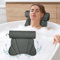 Alaoo Almohada de Baño, 2PCS 4D Almohada de Baño de Lujo y Juego de Bolas de Baño, Almohada Ergonómica de Malla para Bañera de Hidromasaje, Antideslizante para Cabeza, Cuello y Espalda, A