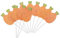 CHILDWEET Ostern Kuchen Topper Set Stücke Karotten Cupcake Zahnstocher für Frühling Party Geburtstag Decor