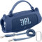 Khanka pour JBL Charge 6 Housse de Protection en Silicone avec Sangle détachable & Crochet Utilitaire, étui Souple Flexible pour Enceinte Bluetooth Portable JBL Charge 6, étui Uniquement (Bleu)
