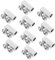 iplusmile Lot De 10 -Câbles En Acier -Câbles Boucle De Suspension Support De Câble Métallique Clips Métalliques À Double Trou Clip De Fixation En Fer Argenté