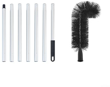 Aluminum Gutter Cleaning Brush for Eaves Dust Removal with Adjustable Length (2.28m)