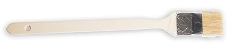 Veluxis Heizkörperpinsel 5 cm mit 45 cm Holzstiel, Mischborsten | Abgeschrägter Kanten- und Eckenpinsel für präzises Streichen innen und außen
