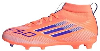 adidas Unisex Kids F50 League Kunstrasen neuerer Generation, Hart- und Aschenplätze Fußballschuhe Kinder Beam Orange/Lucid Blue/Cloud White 30