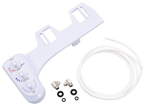 Bidet Accessorio per WC a Doppio Ugello Acqua Calda e Fredda,Prodotti idraulici,Ferramenta per la riparazione di impianti idraulici,Accessori WC e bidet,Doccette igieniche e rubinetti per bidet-145292