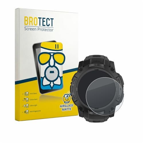 BROTECT Entspiegelungs Schutzglas für Garmin Instinct 3 Tactical Edition (50 mm) Schutzfolie Matt [Extrem Kratzfest 9H, Anti-Fingerprint]