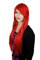 Prettyland Damen lange 80cm Glatt Hitzefest Cosplay Party Show langhaar-Perücke Wig Rot C614