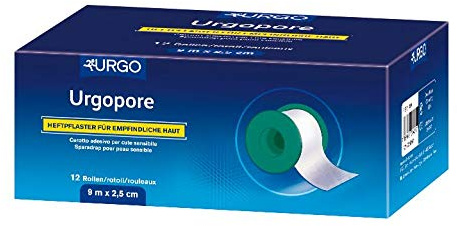 Urgopore Rollenpflaster ohne Schutzring 9m x 2,5cm 12 Stück