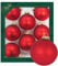 Krebs Glas Lauscha - Weihnachtsdekoration/Christbaumschmuck aus Glas - Unifarbende Kugeln - Menge: 8 Stück - Farbe: Satin-Feuerrot - Größe: ca. 7 cm