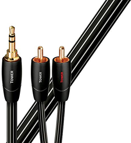 AudioQuest Tower 12m 3.5mm to 2xRCA Audio Cable - Copper, Black