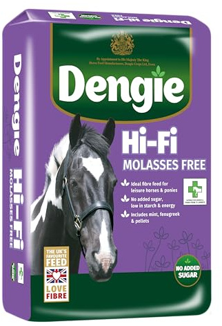 Dengie Hi Fi Molasses Free 20kg Horse Feed - Low Calorie & Sugar Chaff - Suitable for Horses Prone to Laminitis, EMS & PPID