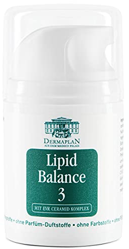 DERMAPLAN Lipid Balance 3 - Feuchtigkeitscreme für Normale, Sensitive, Trockene bis Raue Haut - für Gesicht, Körper, Hände, Anti aging - Basispflege bei Neurodermitis, Psoriasis - Vitamin E, Vegan