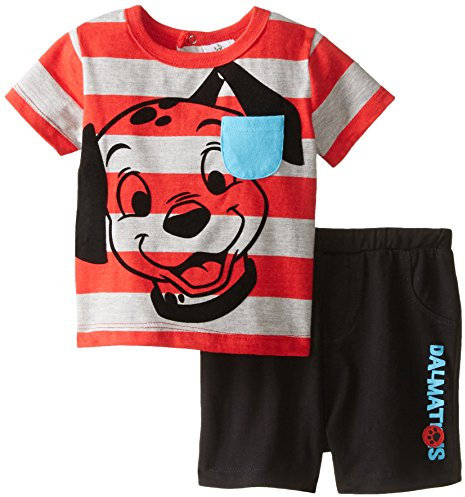 Disney Baby Jungen Dalmatiner 2-teiliges Shorts-Set, Mehrfarbig/Meereswellen (Ocean Tides), 24 Monate