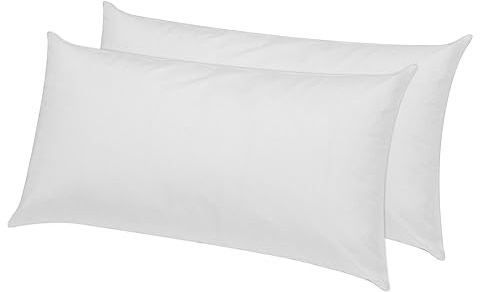 PIKOLIN Kopfkissen 90 x 40 cm – 2er Set, Bauchschläferkissen, dermoprotektive Faserfüllung, Außenbezug aus Reiner Baumwolle mit Aloe Vera Behandlung, niedrige Festigkeit