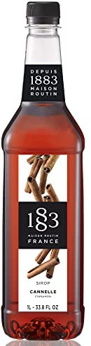 1883 Zimt Sirup | Qualität aus Frankreich | 1 Liter | PET-Flasche | Vegan