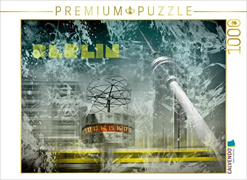 CALVENDO Puzzle City-Art Berlin Alexanderplatz Collage | 1000 Teile Lege-Größe 64 x 48 cm Foto-Puzzle für glückliche Stunden