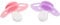 Twistshake Baby-Schnuller – 2er-Pack | Kieferorthopädische Form | Ultraleicht | Weicher Silikonsauger | BPA-frei | Geeignet für Babys ab 6 Monaten | Rosee Lila