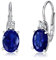 SILVEGO Damen Ohrringe aus 925 Sterling Silber mit synthetischem Saphir