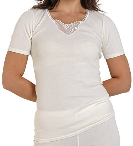 Moser care and support wear Damen Angora - Thermounterhemd mit Spitze,