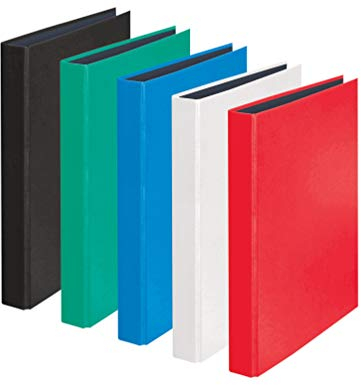 Original Falken 10er Pack YourColor Ringbuch. Made in Germany. 2-D-Ring-Mechanik DIN A4 Füllhöhe 25 mm farbig sortiert Kalender Organizer Ring-Ordner Hefter ideal für Büro und Schule