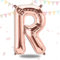 FUNXGO Folienballon Buchstaben Rosegold R - Buchstaben Luftballon Klein R - ca. 40cm Nur Luftfüllung - Ideal für Geburtstag, Hochzeit & Party Deko - Ballon Buchstabe R Rosegold