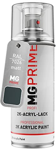 MG PRIME RAL 7026 Grigio granito/Granite grey opaco Bomboletta a spruzzo con acrilico 2K 400 ml ad asciugatura rapida