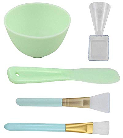 Face Mask Bowl And Brush Set, Diy Face Mask Mixing Bowl Tool Kit, Facial Skin Care And Beauty Tools, With Silicone Mask Brush,Soft Brush,Mixing Spatula,Scale Measuring Spoon