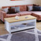 Vida Designs Arlington Couchtisch mit Schiebeplatte, 1 Ablage, MDF, Wohnzimmer, Weiß
