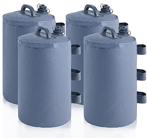 MASTERCANOPY Gazebo Water Weight Bags,Leg Weights for Pop Up Canopy 4pcs/Pack Gray