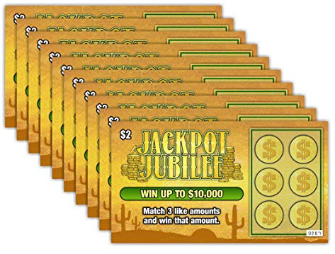 Larkmo Prank Gag Fake Lotterie Tickets - 10 Total Tickets, alle gleichen Design, diese Lotterie Ticket Rubbelkarten sehen super echt aus wie ein echter Scratcher Witz Lotto Ticket, gewinnen Sie 10.000