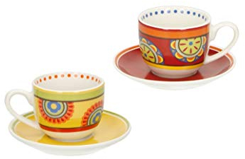 BRANDANI 52582 Set 2 Tazzine Caffè Mediterranea Porcellana
