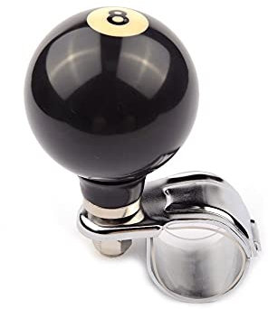 Boule De Volant Boule noire Volière de voiture Spinner Bouton Poignée d'alimentation Assistance Boule à billes Ajustez pour véhicule automobile Boule Volant