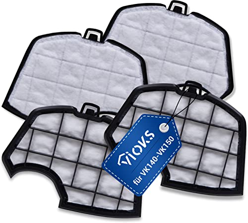 Griglia filtrante in Sacchetto 4 Pezzi di Ricambio per Vorwerk Folletto VK140 - VK150 Filtro per aspirapolvere, Filtro Motore