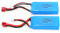 VGEBY Batterie Lipo, 2Pcs 7.4V 1500mAh Batteries au Lithium 15C T Plug Li-ION Batterie Rechargeable Accessoires d'aéromodélisme