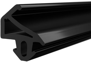 DQ-PP Fensterdichtung – Schwarz – 25 m – S-1155 – Für PLUS-TEC PVC Fenster – Gummidichtug Dichtband – Kunststofffensterdichtungen – Profildichtung Türdichtung