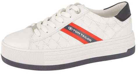 TOM TAILOR Damen 5391304 Sneaker, White Navy, 40 EU