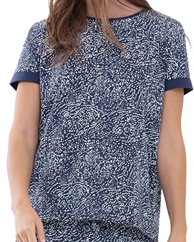 Mey - Damen - Kayla - Schlafanzug-Shirt Kurzarm (XL New Blue)