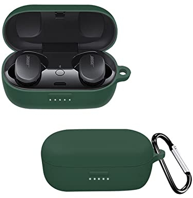 GMUJIAO Case for Bose QuietComfort Earbuds,Silicone Shockproof Case Cover,Soft Silicone Skin Case,Premium Silicone Cover for Bose QuietComfort Earbuds,Bose QuietComfort Earbuds Case-Green